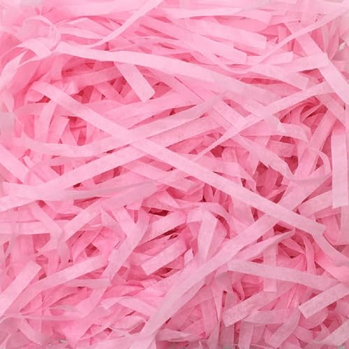 Zhzrche Bast-Papierfüller, Ostergras für Geschenkbox, Korbfüllung, Verpackung, Ostergeschenkbedarf, mehrfarbig (Rosa)