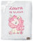 Be Mammy Personalisierte Babydecke mit 3D Applikation Warme Kuscheldecke mit Namen und Geburtsdatum; Perfektes Baby Geschenk; Blanket; Krabbeldecke BE20-280 (Hellgrau - Einhorn)