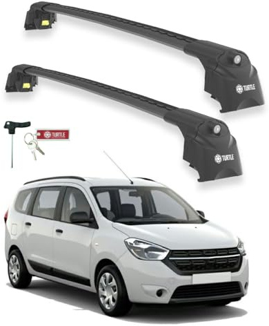 TURTLE kompatibel mit Dacia Lodgy 2012-2024 Air2 Dachträger | SCHWARZ