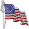GALPADA Amerikanische Flagge Pin, USA Flagge Abzeichen Metall Emaille Strass Brosche Flaggen Revers Pin Anstecknadel Souvenir