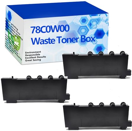 HYSMF Boîte/Bouteille de Toner usagé Compatible 78C0W00, à Utiliser avec Les imprimantes pour Lexmark CX622ade CS421dn CS521dn CX522ade CX421adn,Black-3pcs