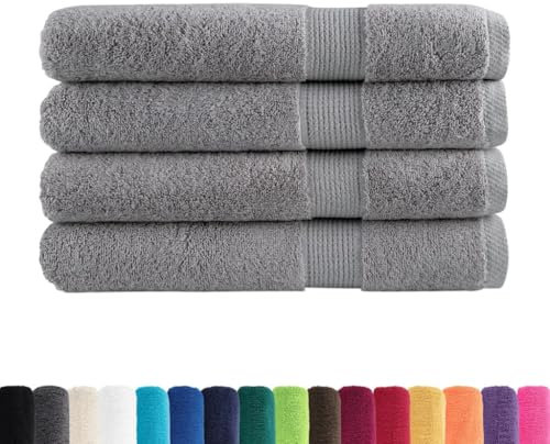 vidaXL Asciugamani per Sauna SOLUND 4 pz Grigi 80x200cm 600gsm