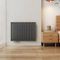 EMKE Radiador Vertical, 630x850 mm, Radiador Mural con Panel Plano y Conexión Central, Estructura de Una Sola Capa, Antracita, 618 Vatios