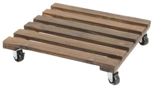 Reykentu Blumentopf-Tablett, Topfpflanzenständer, Gestell, Bonsai, rundes Rad, Blumentopf, Holzständer