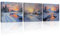Piy Painting Leinwanddrucke Wandkunst von Schnee, Winter Natur Wandkunst druck, Bild Schnee landschaft, Sonnenuntergang auf Leinwand, Home Office Klassenzimmer dekorieren, mit Rahmen, 3er /(90x30cm)
