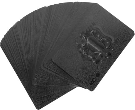 VICASKY 1 Packung Schwarzgoldene wasserdichte Spielkarten Tally Spielkarten Tischläufer Spielkarten Unterhaltsame Karten Karte Für Spiele Pokerspiele wasserdichte Pokerkarten