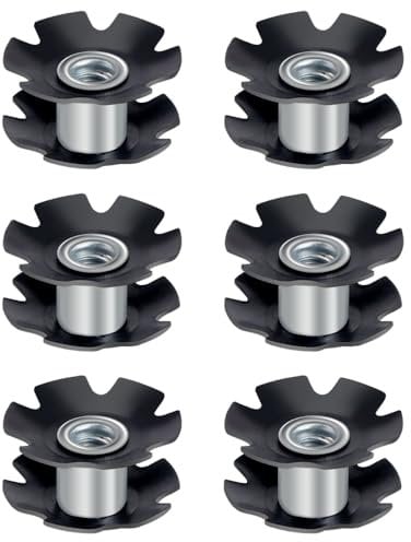 6PCS Bicycle Star Nut Set, bike fork steerer seatpost cutter,bike forks,Bike Ahead Headset Front Fork Star Nuts for Steertubes & Forks