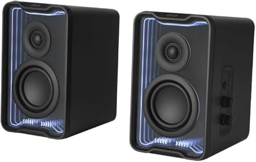 Edifier QR30 - Altavoz de Escritorio Activo con Bluetooth V5.4, Efectos Luminosos dinámicos - 30 vatios RMS - Negro