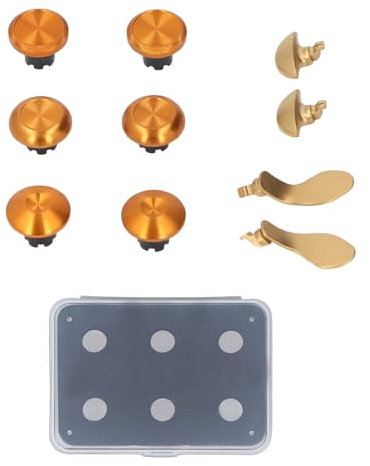Levette in Metallo 10 in 1 per Controller Cordless Edge, Parti Accessorie per Controller di Gioco, Pulsanti di Ricambio per Levette Joystick in Acciaio Inossidabile con Paddle