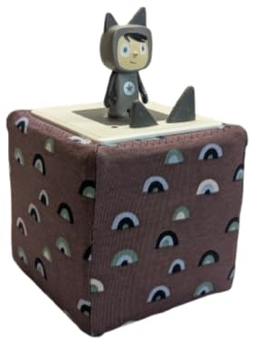 Toniebox Hülle Bezug aus Jerseystoff - Handmade Schutzhülle für Musikbox mit fröhlichen Mustern | (Regenbogen)