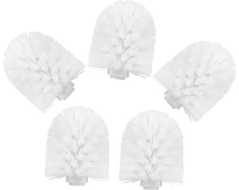 BESTYASH 5Piezas Cabezal De Reemplazo para Escobilla De Inodoro Plástico para Limpieza Efectiva para Baños y WC