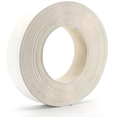 Waterproof & Scratch-Resistant Self-Adhesive Edge Banding - 19mm x 12m White PVC Edging Strip for Cabinets, Shelves, Worktops & Panels