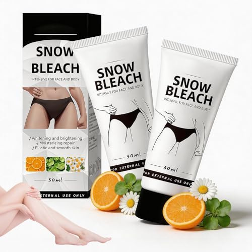 2 pezzi di crema sbiancante sottomarino, anti macchie di pigmento e melanina per collo, ascelle, ginocchia, gomiti, interni cosce, donne e uomini, 60 ml