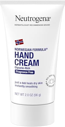 Neutrogena Norwegian Formula Moisturizing Hand Cream for Dry, Rough Hands, Fragrance-Free Glycerin Hand Lotion for Softer Skin, Concentrated Intensive Hand Cream, 2 oz