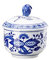 Hutschenreuther 02001 – 720002 – 14330 – Azucarero (6 Personas, 0,25 L), diseño Floral, Color Azul