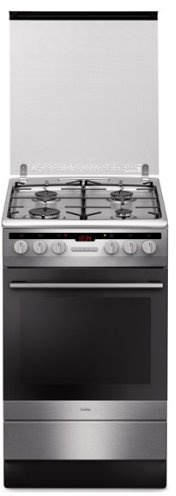 Amica SHM5784DAX Cuisinière Cuisinière à gaz Argent four et cuisinière - Fours et cuisinières (Cuisinière, Argent, boutons, Rotatif, Cuisinière à gaz, Electric,Natural gas, 66 L)
