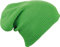 Myrtle Beach - Lässige überlange Slouch Beanie, Lime-Grün, one size