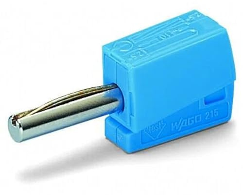 WAGO Banana plug; for socket 4 mm Ø; 2,50 mm²; blue, 215-711 (50 pcs)