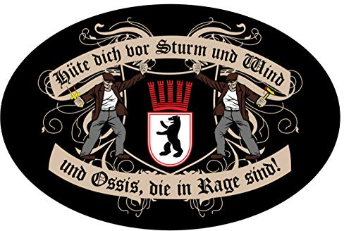Spaß Kostet Aufkleber Wetterfest Hüte Dich DDR Ostberlin 15 oder 53cm Ossi Hauptstadt Zone