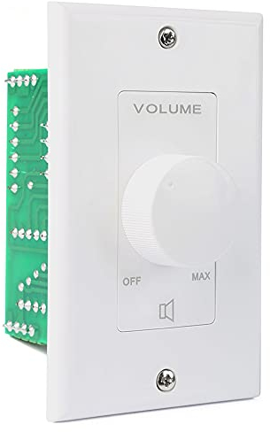 Power Dynamics PDVC50 100V Line Volume Control Attenuator, Wall Mounted Audio Volume Controller, 50W, 10-Step Dial, Flush Mounted Panel for PA Systems, Offices, Schools & Retail Spaces