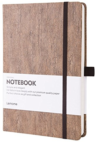 Notizbuch Liniert/Lined Notebook - Umweltfreundlicher Naturkork Hardcover Notizbuch mit Stiftschlaufe & Premium Dickes Papier - A5 (5x8) Gebundenes Classic Notizbuch - Lemome