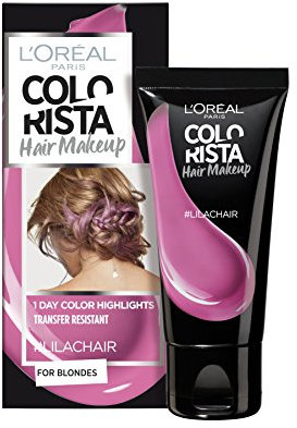 L'Oréal Paris - Colorista Hair Makeup - Maquillage pour Cheveux - Coloration éphémère pour Blondes Lilac 30 ml - Lot de 2