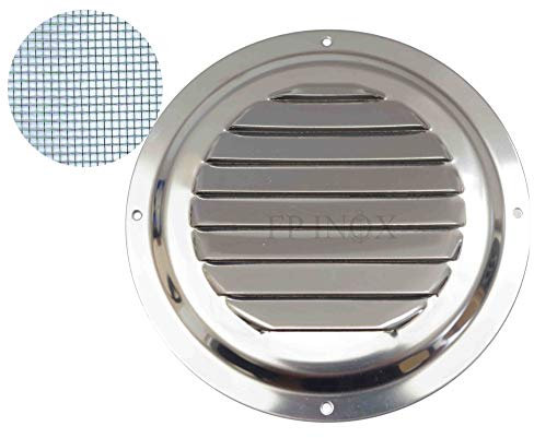 Griglia Inox Tonda con zanzariera Ø 150 mm Griglia aerazione Ventilazione