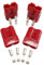 Akkuanschluss, Akku-Schnellverbindungstecker, 50 A 600 V für Auto, Van, Motorrad, 4 Stück (Set 10/12 AWG, rot)
