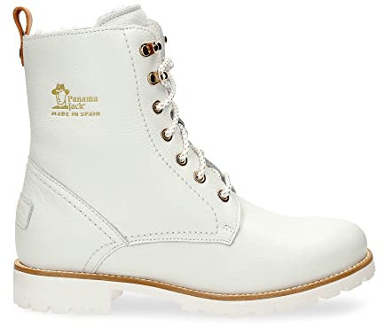 Panama Jack Damen Fara Igloo Trav Combat Boot, Blanco, 37 EU