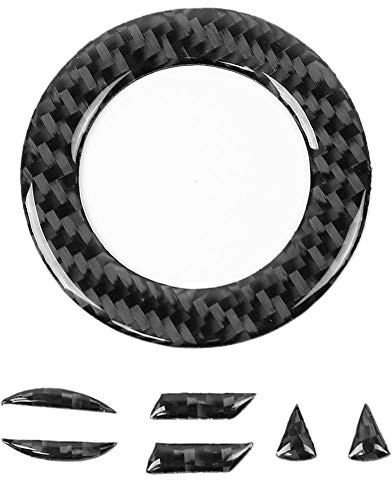 Yctze 7Pcs Lenkrad Emblem, Carbon Faser Dekor Zubeh?r F¨¹ller Aufkleber Aufkleber Auto Dekor Zubeh?r