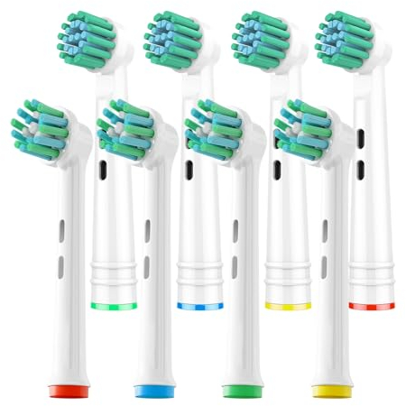 GENKENT 8 Pack Replacement Toothbrush Heads Compatible with Oral B Braun Pro 1000/500/1500/3000/5000/6000 Cross Action Head