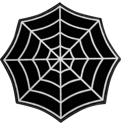 Horror-Shop.com Schwarz-Weißer Spinnennetz Teppich