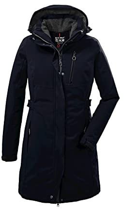 Killtec womens Parka fonctionnelle avec capuche zippée KOW 165 WMN PRK, bleu marine foncée, 36, 37726-000