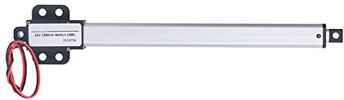 Actionneur de Mouvement Linéaire 150mm Actionneur Linéaire de Course 12V Interrupteurs de Fin de Course Intégrés pour Voiture Automobile Médicale(Course 150mm-15mm/s-50N)