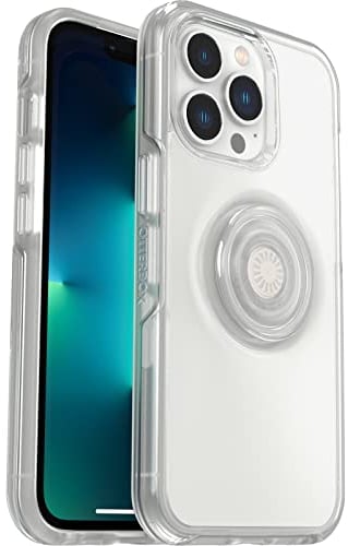 OtterBox Otter+Pop Case for iPhone 13 Pro, Shockproof, Drop proof, Protective Case with PopSockets PopGrip, 3x Tested to Military Standard, Clear