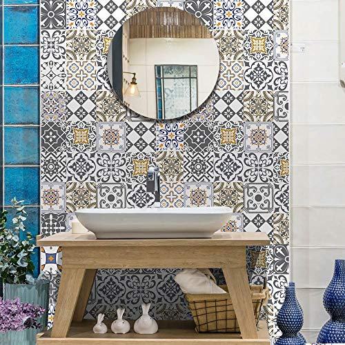 workid Adesivi per Piastrelle Bagno e Cucina (20x500CM) Mattonelle Adesive Impermeabile PVC Autoadesivo Decorazione FZW-002