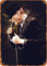 Legendäre Musiker Leonard Cohen Musiker Metall Blechschild Poster Vintage Kunst Wanddekoration 30,5 x 20,3 cm