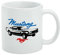 Ford 1970 Mustang Keramik-Kaffeetasse, originelles Geschenk für Kaffee, Tee und heiße Getränke, 325 ml, Weiß