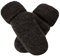 Thermohandschuhe für Damen, Winterhandschuhe, warme Handschuhe, mit Fleece gefütterte Strickhandschuhe, elastische Bündchen, gestrickte, warm gefütterte Handschuhe Winterhandschuhe (Black, One Size)