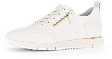 Gabor Damen Low-Top Sneaker, Frauen Halbschuhe,Wechselfußbett,Laufschuhe,straßenschuhe,Strassenschuhe,Sportschuhe,Panna,37.5 EU / 4.5 UK