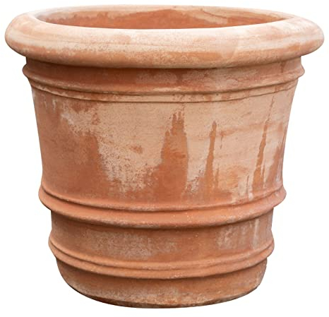 Biscottini Maceteros Decorativos Interior de Terracota L50xPR50xH44 - Vasos para hogar - Jarrones Decorativos Modernos - Macetas Decorativas Interior - Macetas Decorativas, Rojo