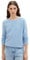 Tom Tailor Denim Damen Sweatshirt mit Raffarm & Struktur, 11139 - Soft Charming Blue, XS