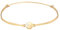 Elli Armband Damen Smiling Face Symbol mit Nylon Rot in 925 Sterling Silber vergoldet