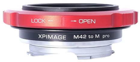 XPIMAGE Objektivadapterring, kompatibel mit M42-Standard-Schraubgewindeobjektiven für Leica M-Kameras