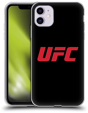 Head Case Designs Offizielle UFC Schwarz Rot Logo Soft Gel Handyhülle Hülle kompatibel mit Apple iPhone 11
