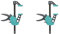 wolfcraft Einhandzwinge Easy 75-150 mm 3020000 / Einfaches Spannen und Lösen der Zwinge mit nur einer Hand - ideal für den Heimwerker/Spannkraft von starken 90 kg (Packung mit 2)