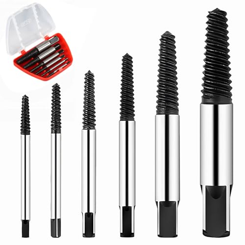 Anevios 6 Pezzi Estrattori Per Viti, Vite Set Estrattore, Rotte Strumento di Rimozione Facile per bullone per Viti con Diametro da 4 mm a 25 mm
