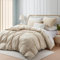 Boqingzhu Baumwolle Bettwäsche 220x240cm Beige Creme Taupe Einfarbig Uni Ästhetik Doppelbett Weich Renforce Baumwollbettwäsche Bettbezug 220x240cm und 2 Kissenbezüge 80x80cm mit Reißverschluss