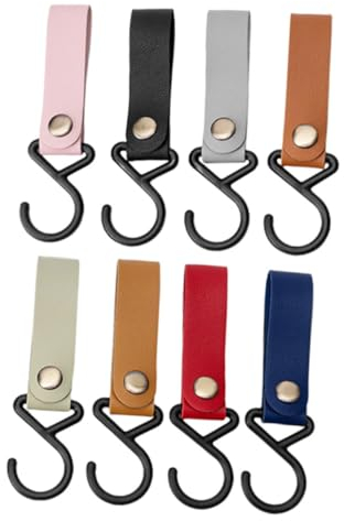 YARNOW Gancho Multifunción para Tienda de Campaña Resistente de Cuero para Acampar para Tender La Ropa Bolsa de Utensilios de Cocina para Actividades al Aire