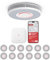 X-Sense Smarter Rauchmelder WLAN mit Sprachausgabe und 17 Standorten, Feuermelder, Rauchmelder vernetzt, 33 mm, Brandmelder mit SBS50 Basisstation, XS0BMR121, 12 Stück